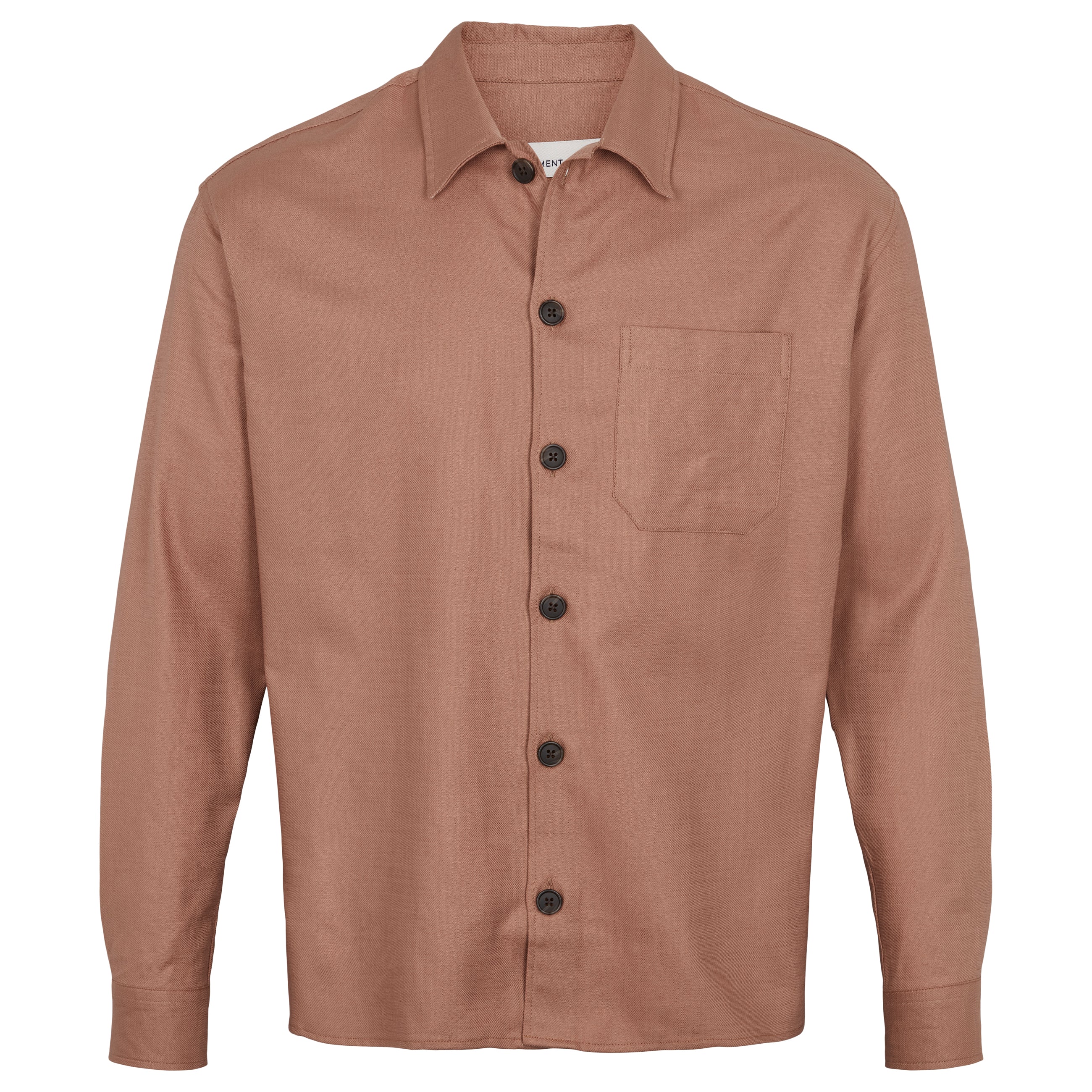 By Garment Makers Storm almindelig Overshirt skjorte LS 1530 Hazelnut